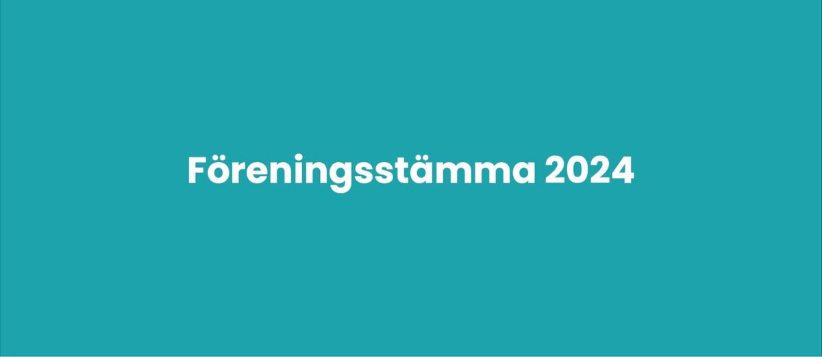 Grafik med texten Föreningsstämma 2024.